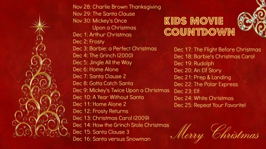 Kids Movie Countdown 2013